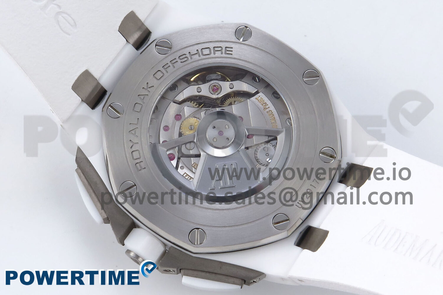 Royal Oak Offshore 44mm White Ceramic TKF 1:1 Best Edition White Dial on White Rubber Strap A3126 - Image 8