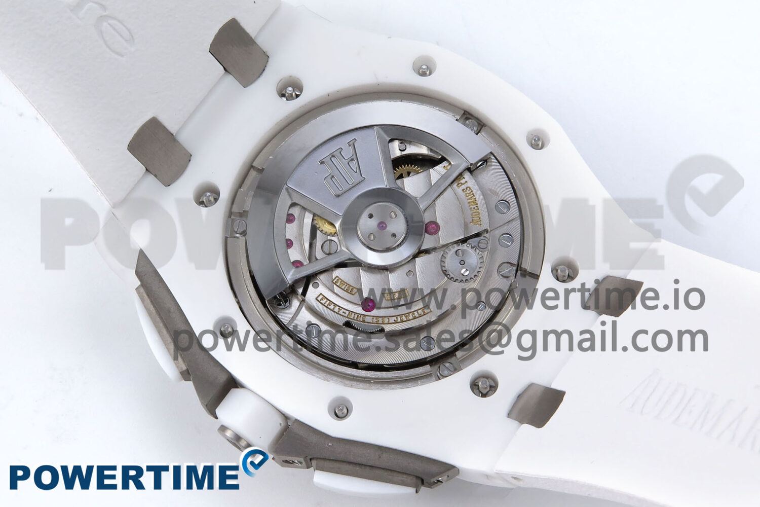 Royal Oak Offshore 44mm White Ceramic TKF 1:1 Best Edition White Dial on White Rubber Strap A3126 - Image 11