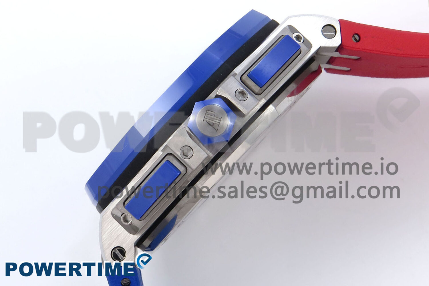 Royal Oak Offshore 44mm SS TKF 1:1 Best Edition Blue/Red Dial on Blue/Red Rubber Strap A3126 - Image 7