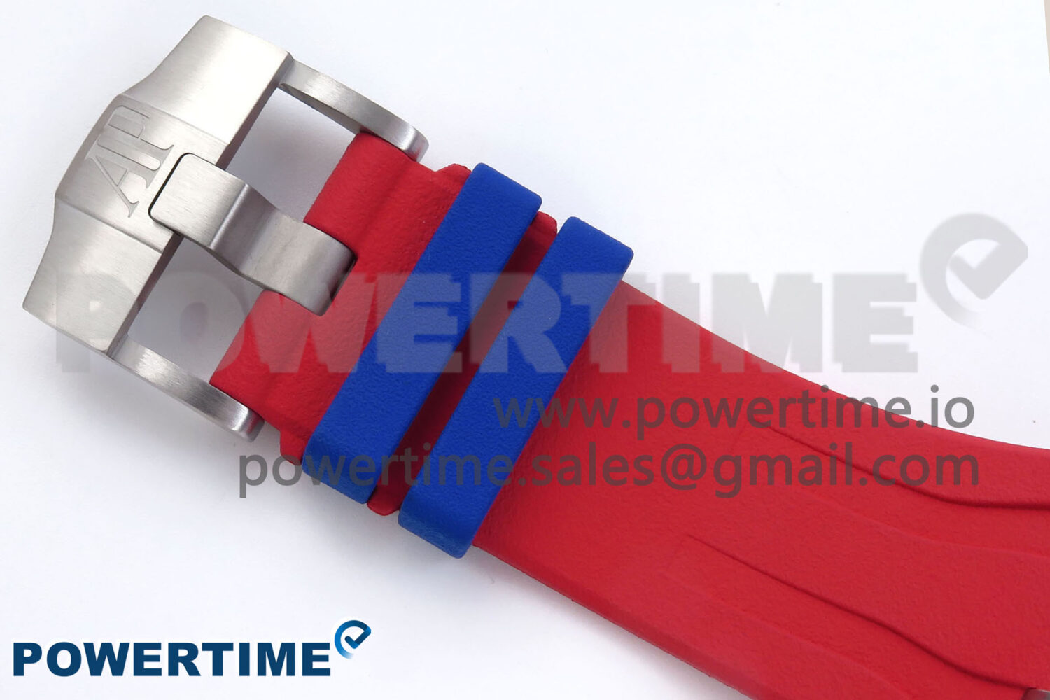 Royal Oak Offshore 44mm SS TKF 1:1 Best Edition Blue/Red Dial on Blue/Red Rubber Strap A3126 - Image 13