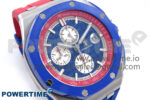 Royal Oak Offshore 44mm SS TKF 1:1 Best Edition Blue/Red Dial on Blue/Red Rubber Strap A3126 - Image 2