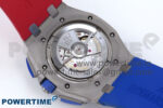 Royal Oak Offshore 44mm SS TKF 1:1 Best Edition Blue/Red Dial on Blue/Red Rubber Strap A3126 - Image 11