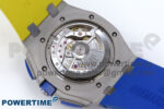 Royal Oak Offshore 44mm SS TKF 1:1 Best Edition Blue/Yellow Dial on Blue/Yellow Rubber Strap A3126 - Image 11