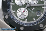 Royal Oak Offshore 44mm SS TKF 1:1 Best Edition Green Dial on Green Camou Rubber Strap A3126 - Image 5