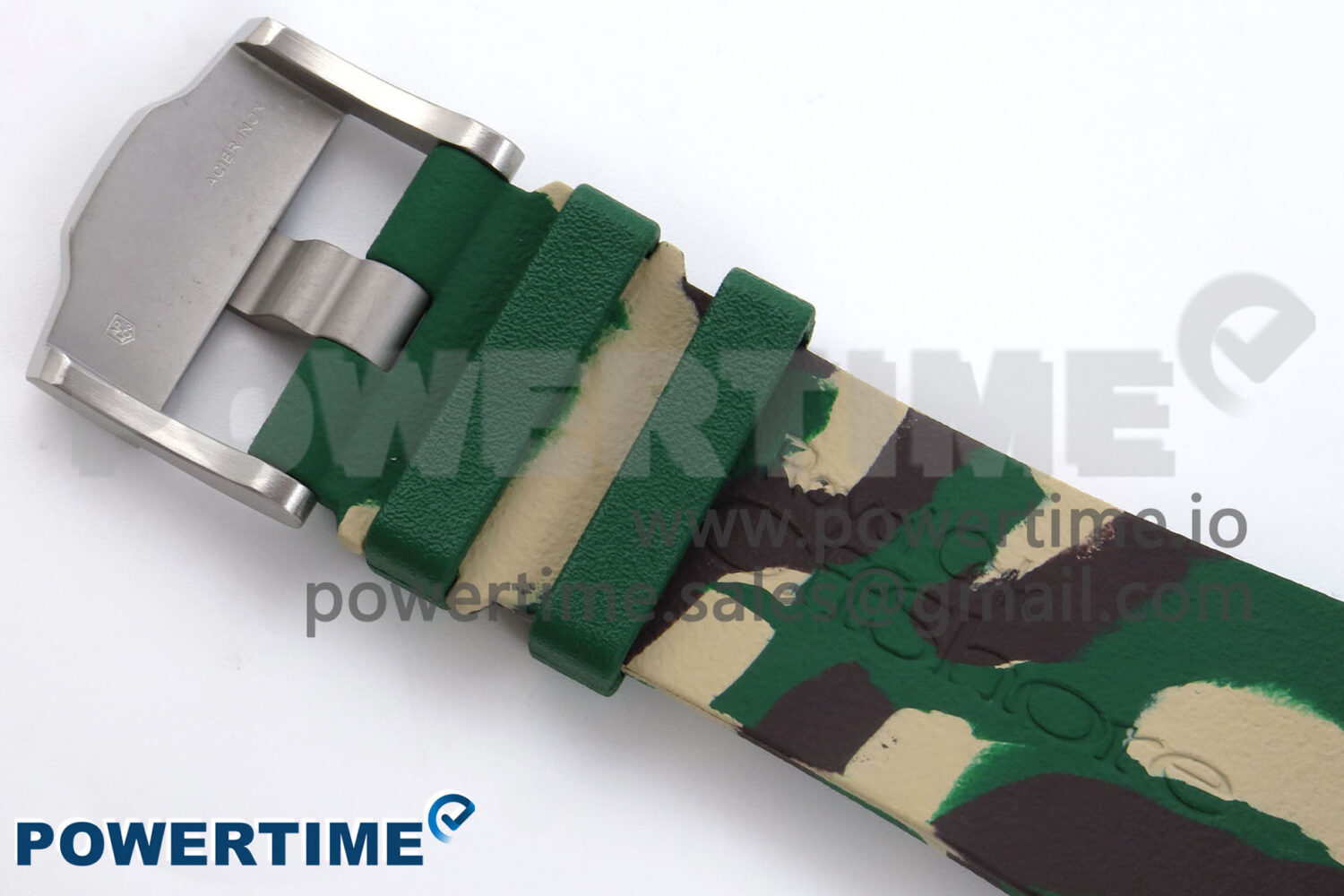 Royal Oak Offshore 44mm SS TKF 1:1 Best Edition Green Dial on Green Camou Rubber Strap A3126 - Image 14