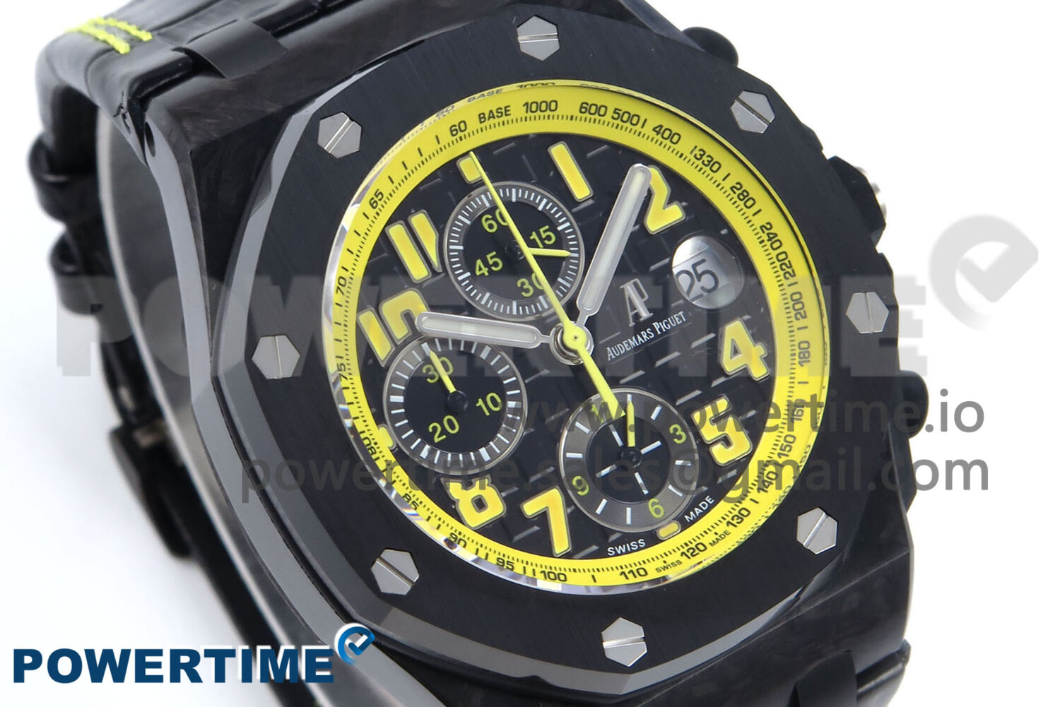 Royal Oak Offshore ‘Bumble Bee’ TKF Best Edition on Black Leather Strap A3126 - Image 2