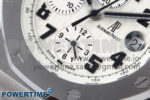 Royal Oak Offshore 42mm Safari TKF Best Edition White Dial on Brown Leather Strap A7750 - Image 5