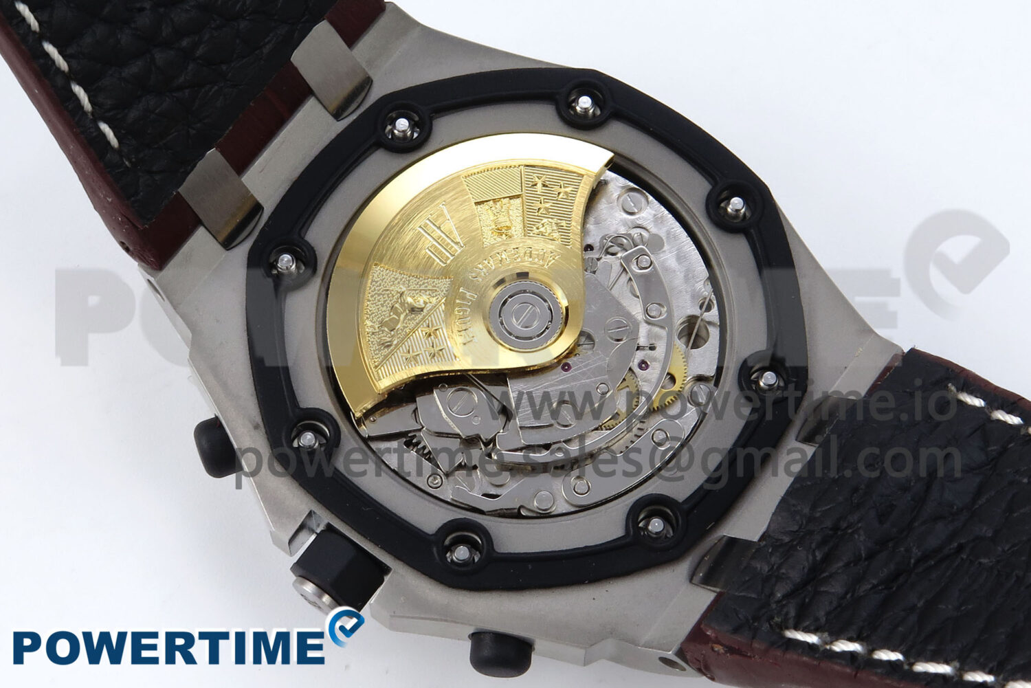 Royal Oak Offshore 42mm Safari TKF Best Edition White Dial on Brown Leather Strap A7750 - Image 11
