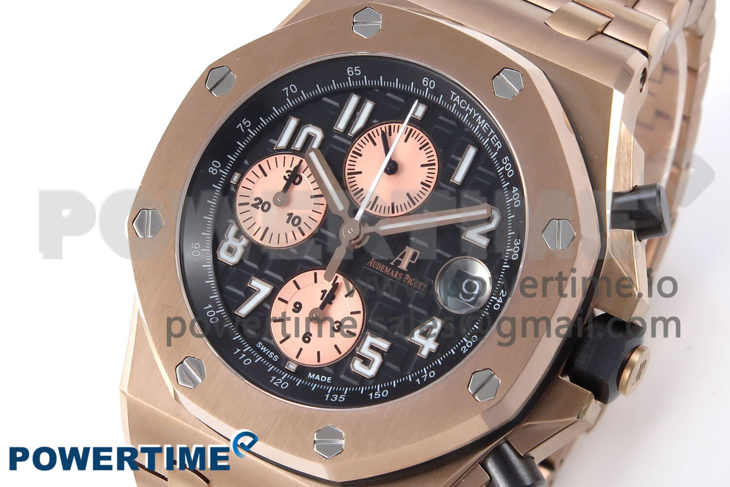 Royal Oak Offshore 42mm RG TKF Best Edition Black Dial on RG Bracelet A7750 - Image 3