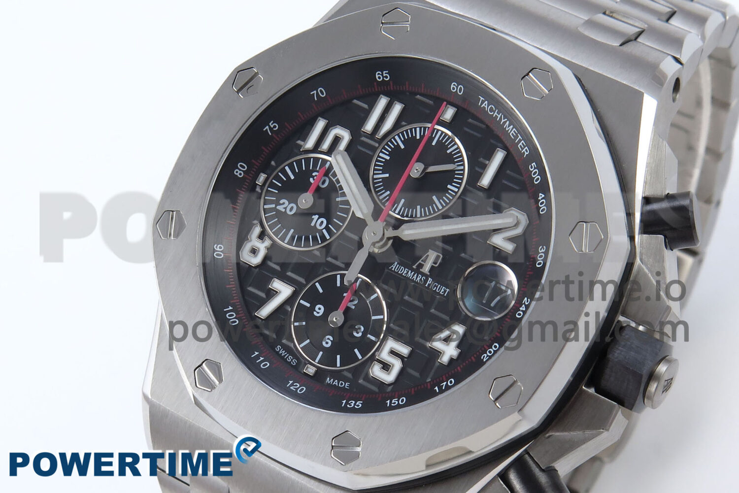 Royal Oak Offshore 42mm Black Themes SS TKF Best Edition Black Dial on SS Bracelet A7750 - Image 3