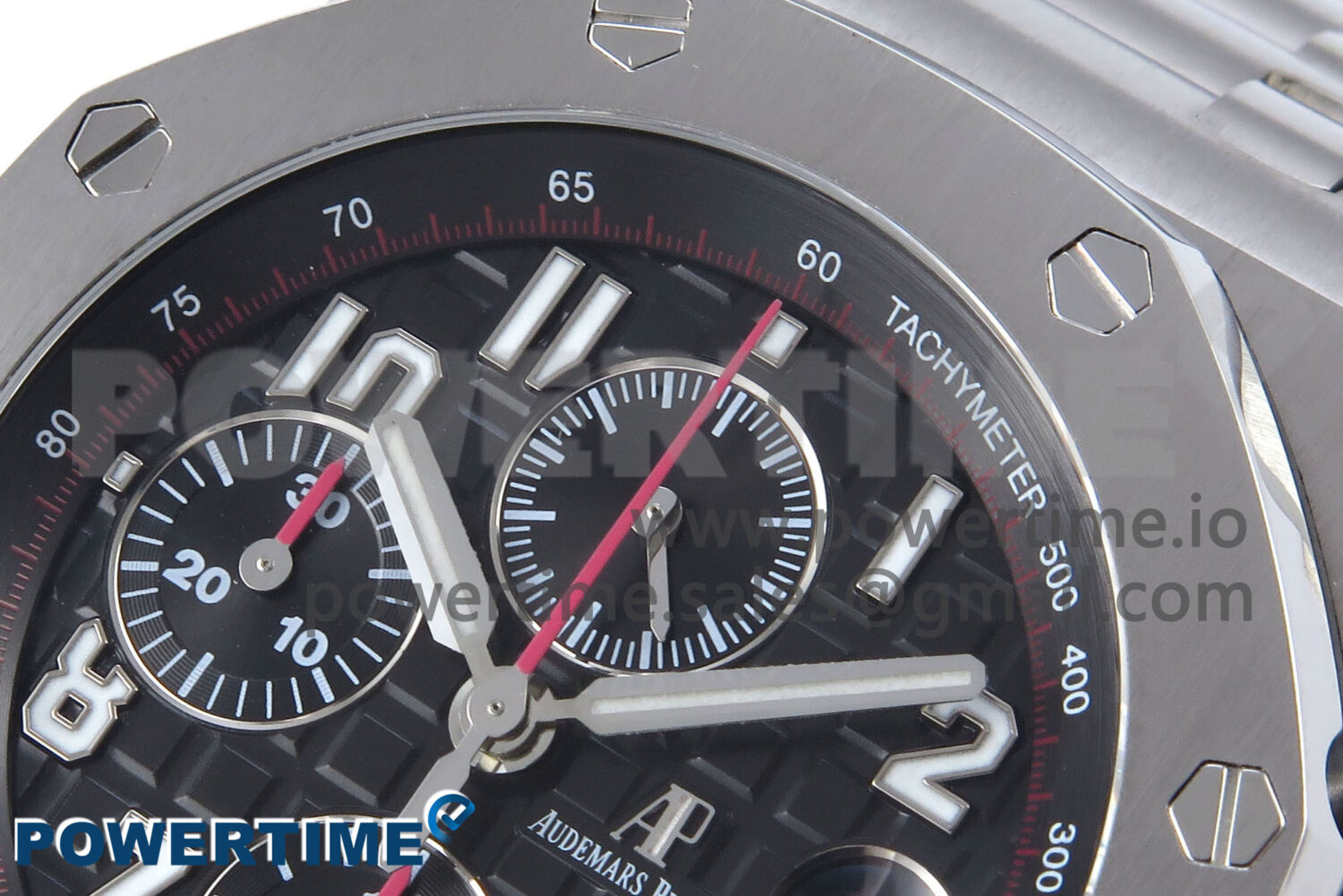Royal Oak Offshore 42mm Black Themes SS TKF Best Edition Black Dial on SS Bracelet A7750 - Image 4