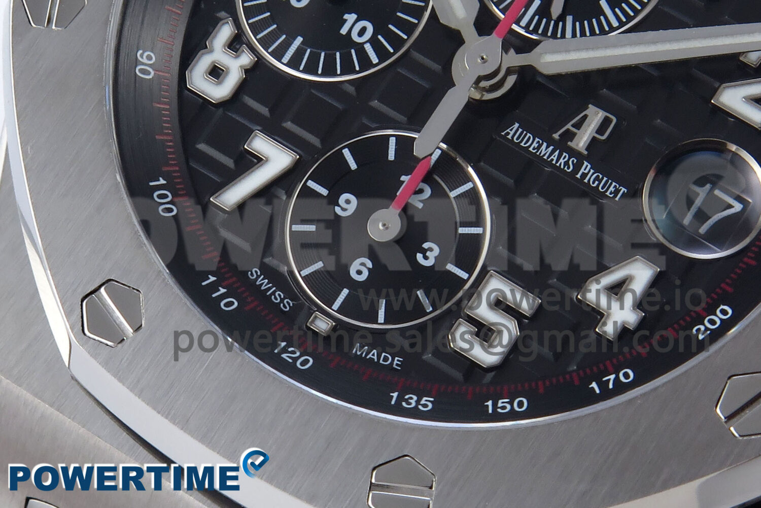 Royal Oak Offshore 42mm Black Themes SS TKF Best Edition Black Dial on SS Bracelet A7750 - Image 5