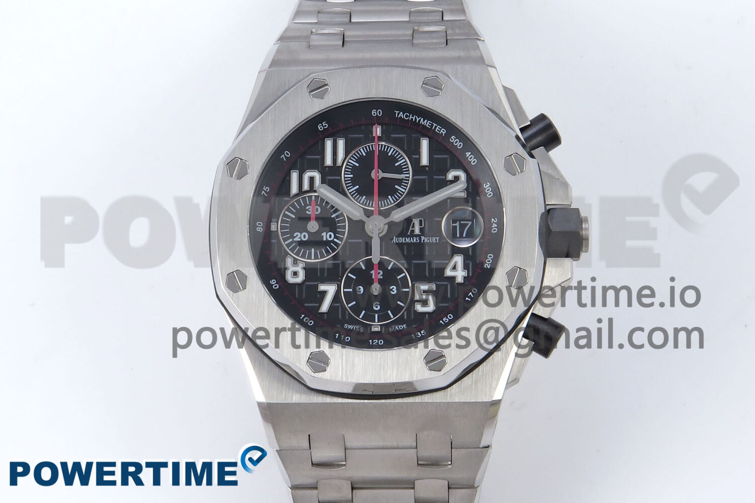 Royal Oak Offshore 42mm Black Themes SS TKF Best Edition Black Dial on SS Bracelet A7750 - Image 1