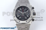 Royal Oak Offshore 42mm Black Themes SS TKF Best Edition Black Dial on SS Bracelet A7750