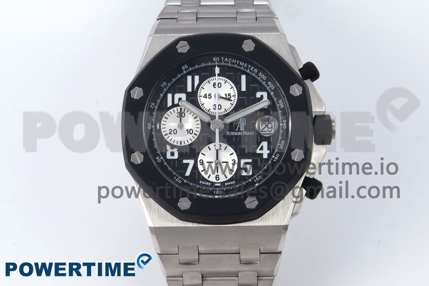 Royal Oak Offshore 42mm Rubberclad SS TKF Best Edition Black/White Dial on SS Bracelet A7750 - Image 1