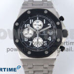 Royal Oak Offshore 42mm Rubberclad SS TKF Best Edition Black/White Dial on SS Bracelet A7750