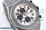 Royal Oak Offshore 42mm Panda SS TKF Best Edition White/Black Dial on SS Bracelet A7750 - Image 2