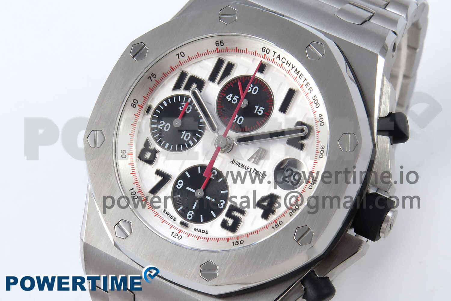 Royal Oak Offshore 42mm Panda SS TKF Best Edition White/Black Dial on SS Bracelet A7750 - Image 3