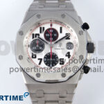 Royal Oak Offshore 42mm Panda SS TKF Best Edition White/Black Dial on SS Bracelet A7750
