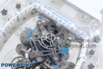 RM56-02 Transparent Tourbillon RMF Best Edition Skeleton Dial Blue Hands on White Rubber Strap - Image 4