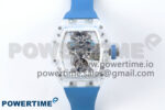 RM56-02 Transparent Tourbillon RMF Best Edition Skeleton Dial Blue Hands on Blue Rubber Strap