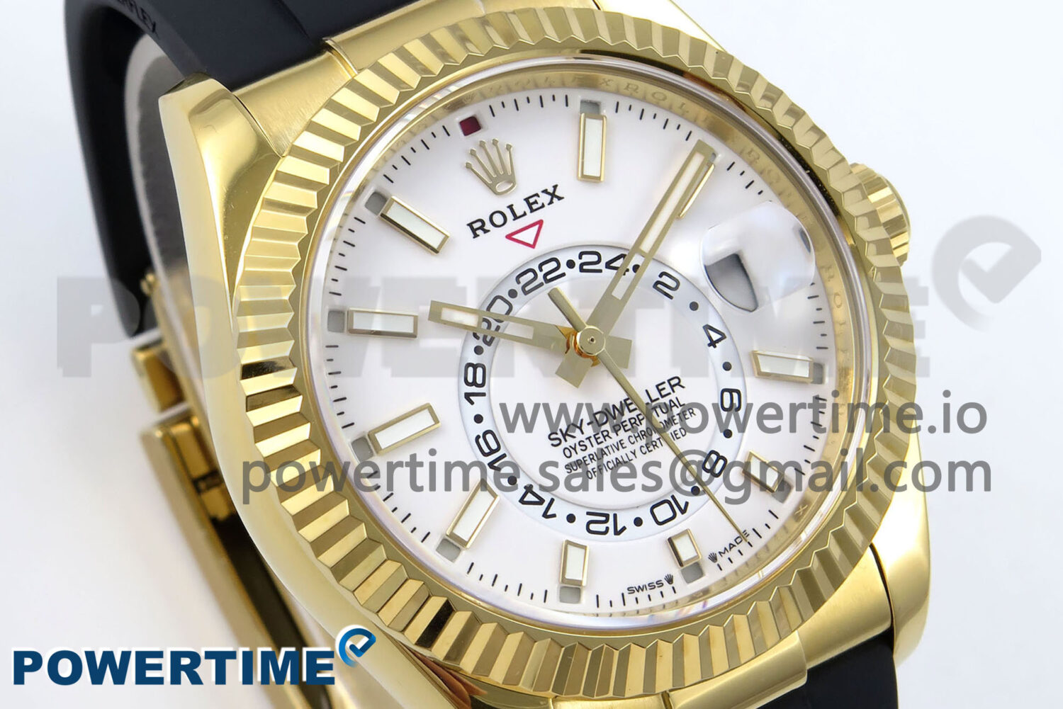 Sky-Dweller 336238 YG ZF 1:1 Best Edition White Dial on Oysterflex Strap A23J (Gain Weight) - Image 2