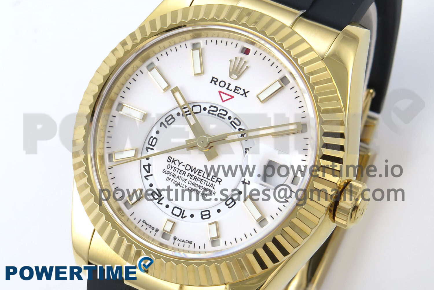 Sky-Dweller 336238 YG ZF 1:1 Best Edition White Dial on Oysterflex Strap A23J (Gain Weight) - Image 3