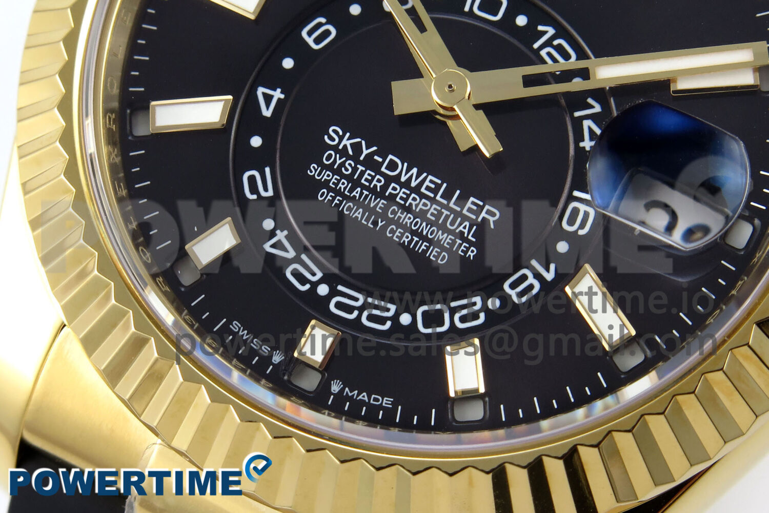 Sky-Dweller 336238 YG ZF 1:1 Best Edition Black Dial on Oysterflex Strap A23J (Gain Weight) - Image 5