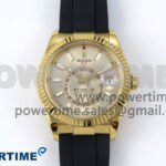 Sky-Dweller 336238 YG ZF 1:1 Best Edition YG Dial on Oysterflex Strap A23J (Gain Weight)