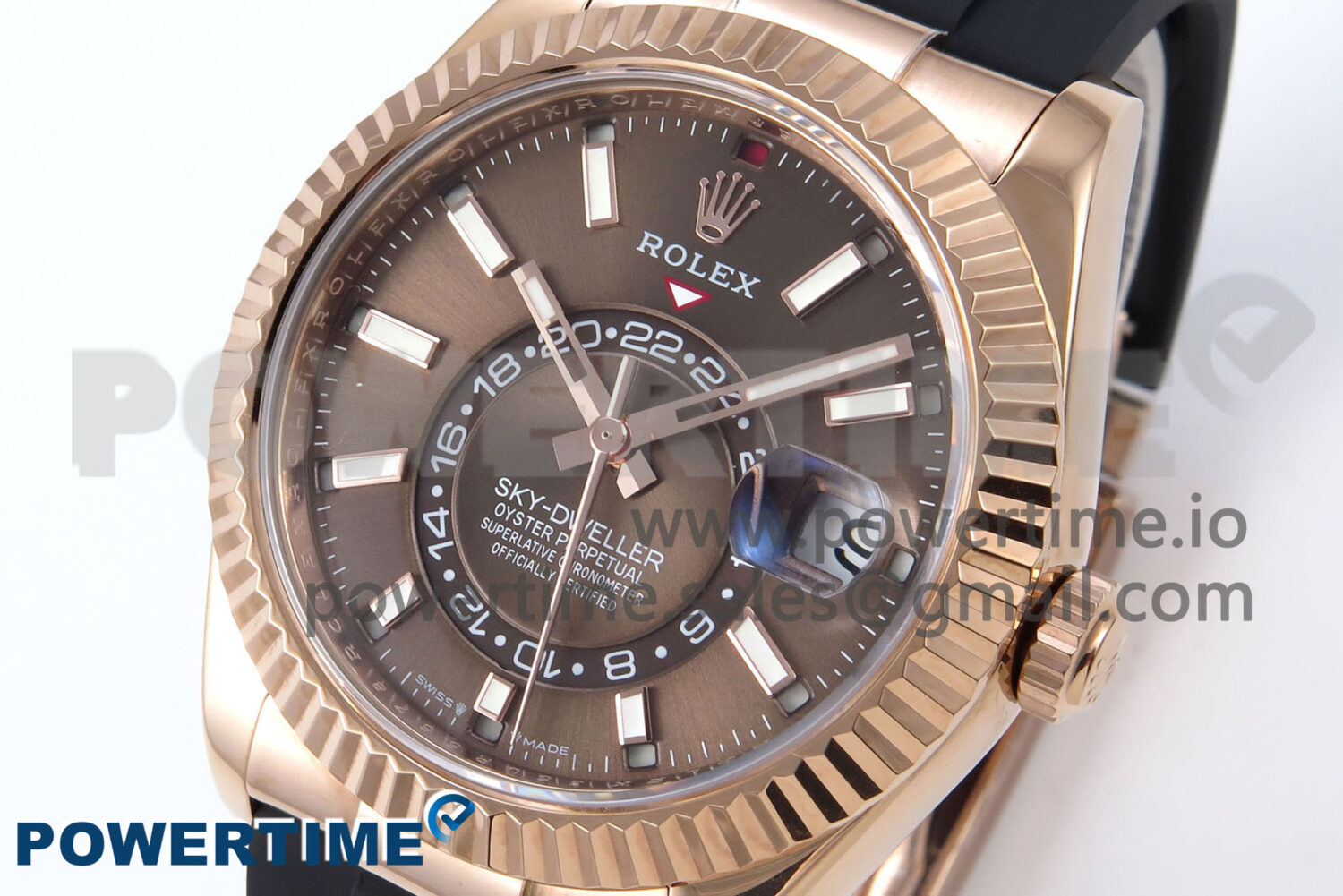Sky-Dweller 336235 RG ZF 1:1 Best Edition Brown Dial on Oysterflex Strap A23J (Gain Weight) - Image 3