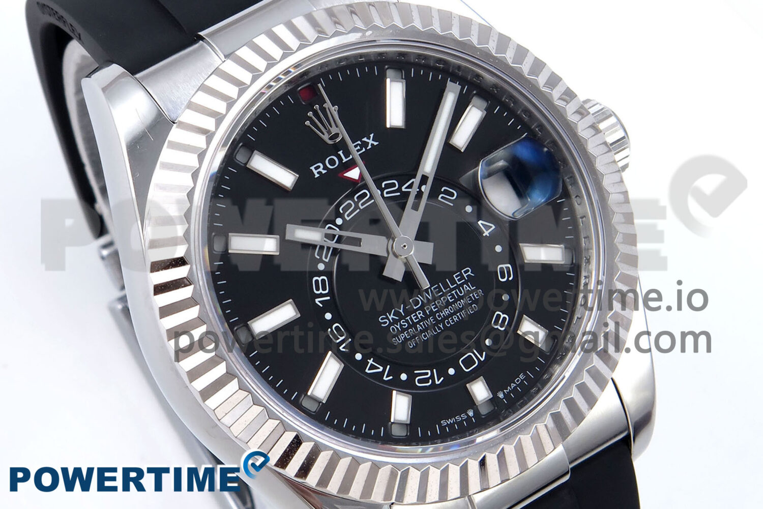 Sky-Dweller 336239 SS ZF 1:1 Best Edition Black Dial on Oysterflex Strap A23J (Gain Weight) - Image 2