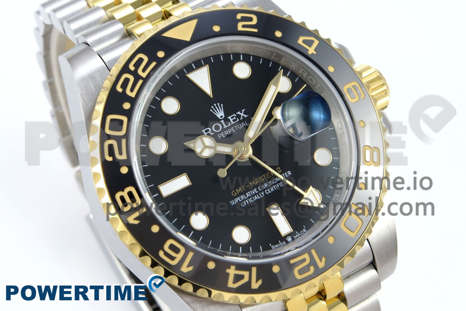 GMT-Master II 126713 GRNR Black/Gray Ceramic 904L Steel EWE 1:1 Best Edition on Jubilee Strap EWE3285 V5 - Image 2