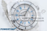 J13 38mm White Ceramic HTF 1:1 Best Edition White/Blue Dial on Bracelet A2892 - Image 2