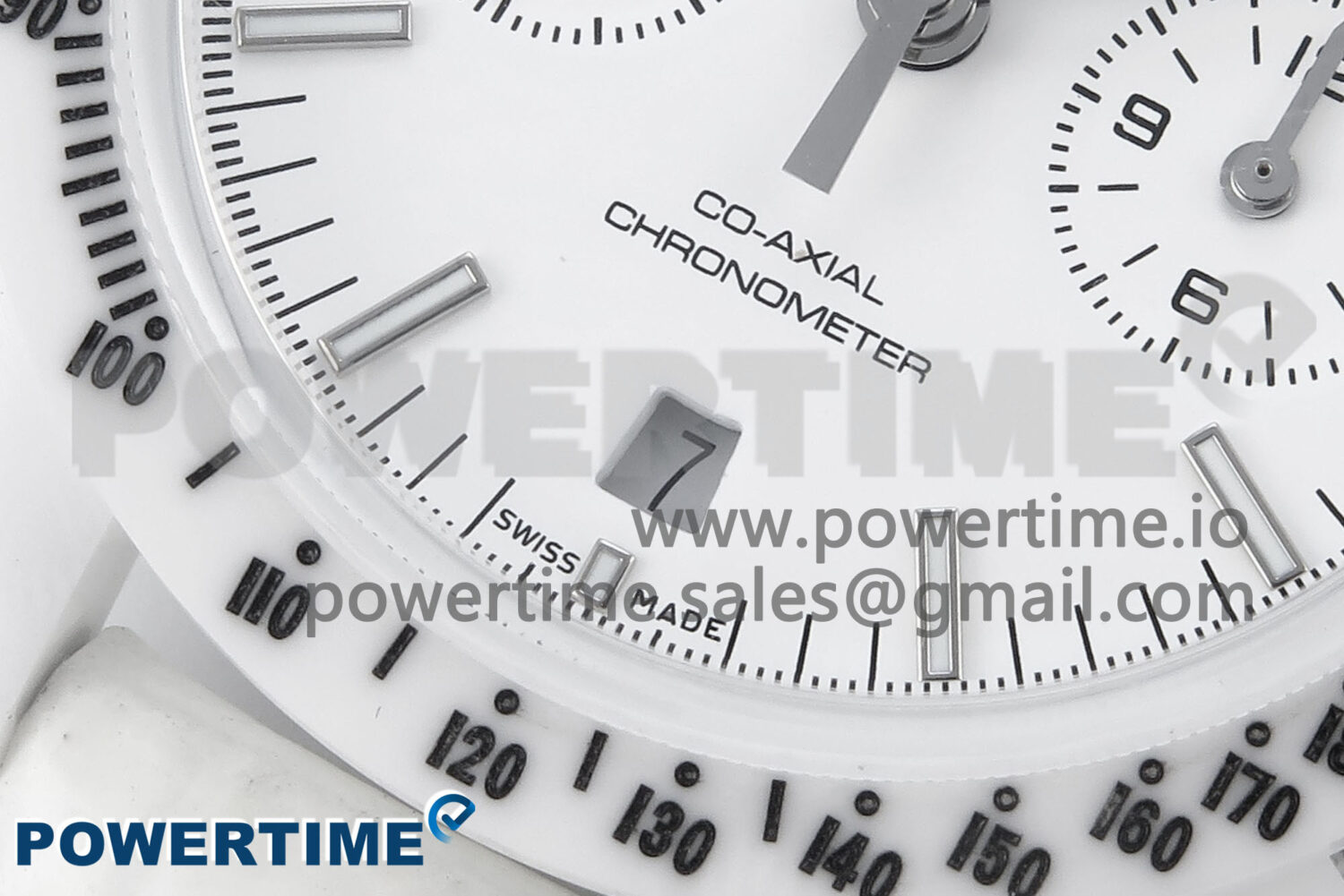 Speedmaster White Side Of The Moon N1F 1:1 Best Edition White Dial White Ceramic on White Leather Strap A9300 - Image 5