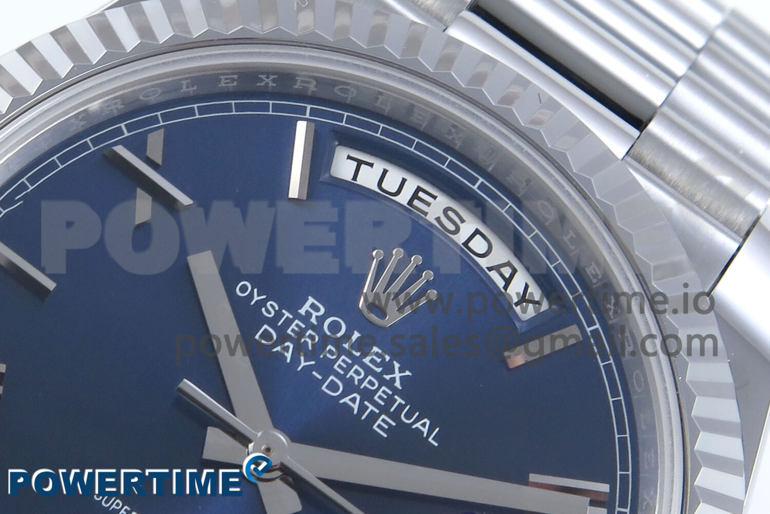 Day Date 40 SS 228239 Noob 1:1 Best Edition Blue Roman Dial on President Bracelet A2836 (Gain Weight) - Image 4