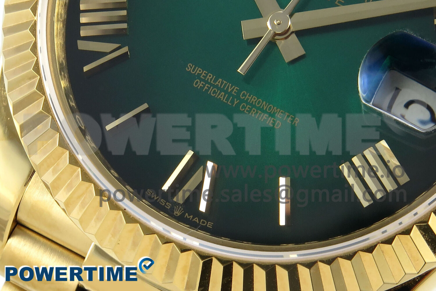 Day Date 40 YG 228238 KF 1:1 Best Edition Green Ombre Dial on President Bracelet VR3255 (Gain Weight) - Image 5