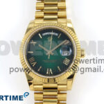Day Date 40 YG 228238 KF 1:1 Best Edition Green Ombre Dial on President Bracelet VR3255 (Gain Weight)