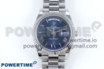 Day Date 40 SS 228239 Noob 1:1 Best Edition Blue Roman Dial on President Bracelet A2836 (Gain Weight)