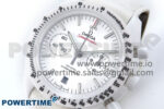 Speedmaster White Side Of The Moon N1F 1:1 Best Edition White Dial White Ceramic on White Leather Strap A9300 - Image 3