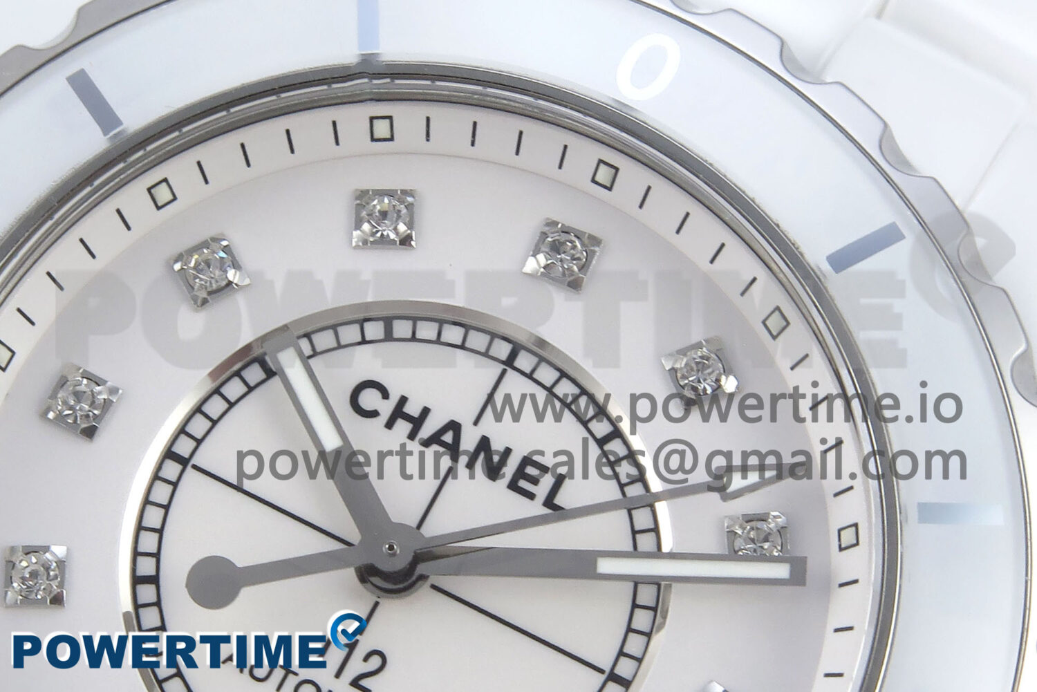 J13 38mm White Ceramic HTF 1:1 Best Edition White Diamonds Dial on Bracelet A2892 - Image 4