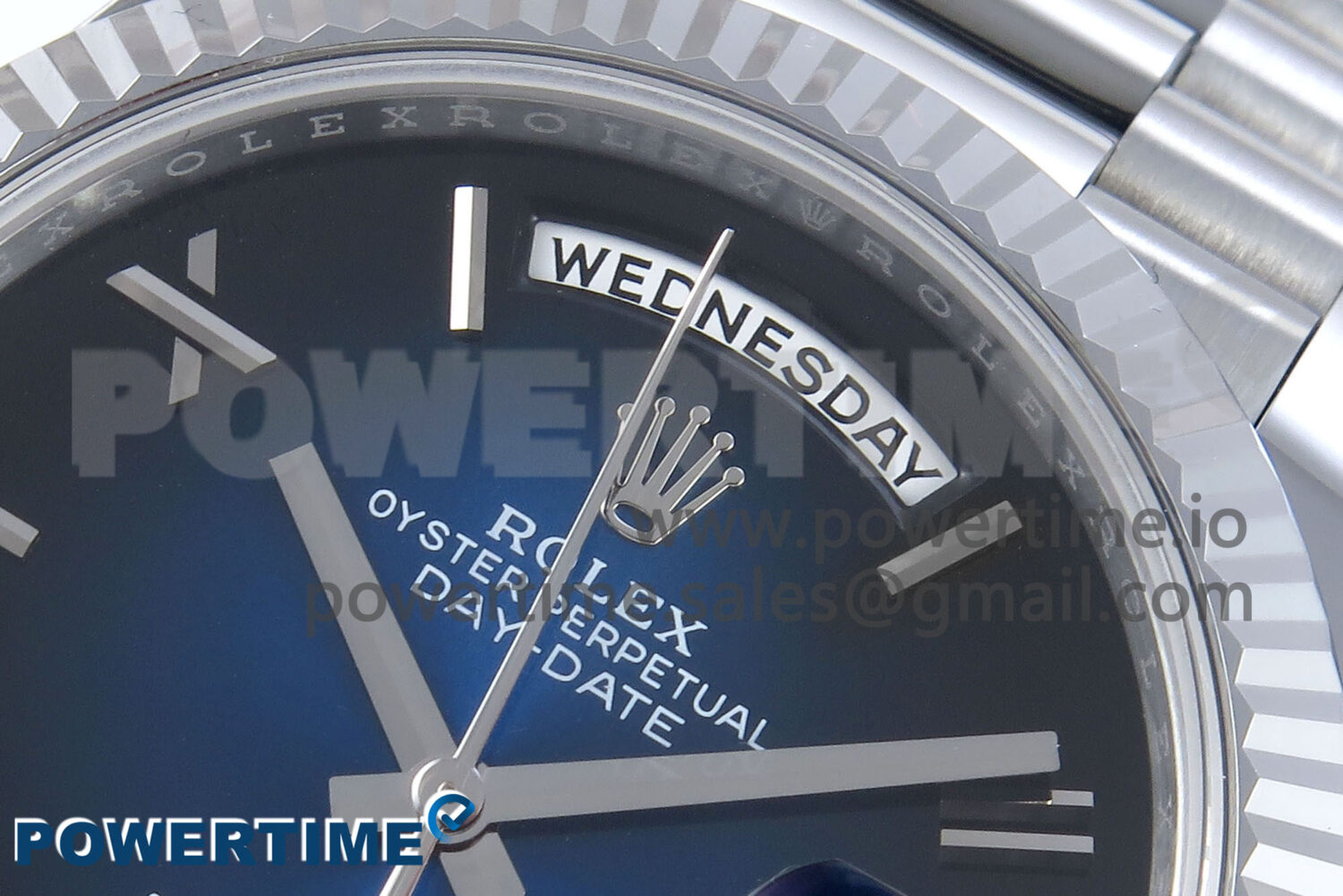 Day Date 40 SS 228239 Noob 1:1 Best Edition Blue Ombre Roman Dial on President Bracelet A2836 (Gain Weight) - Image 4