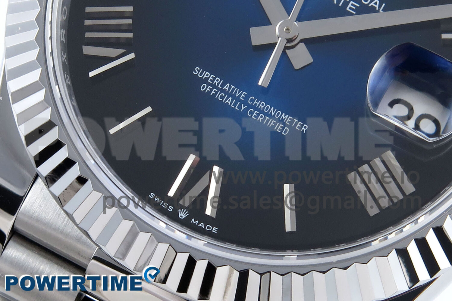 Day Date 40 SS 228239 Noob 1:1 Best Edition Blue Ombre Roman Dial on President Bracelet A2836 (Gain Weight) - Image 5