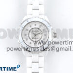 J13 38mm White Ceramic HTF 1:1 Best Edition White Diamonds Dial on Bracelet A2892