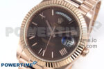 Day Date 40 RG 228235 KF 1:1 Best Edition Brown Roman Dial on President Bracelet VR3255 (Gain Weight) - Image 3