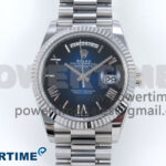 Day Date 40 SS 228239 Noob 1:1 Best Edition Blue Ombre Roman Dial on President Bracelet A2836 (Gain Weight)
