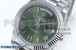 Day Date 40 SS 228239 Noob 1:1 Best Edition Green Roman Dial on President Bracelet A2836 (Gain Weight) - Image 3
