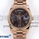 Day Date 40 RG 228235 KF 1:1 Best Edition Brown Roman Dial on President Bracelet VR3255 (Gain Weight)