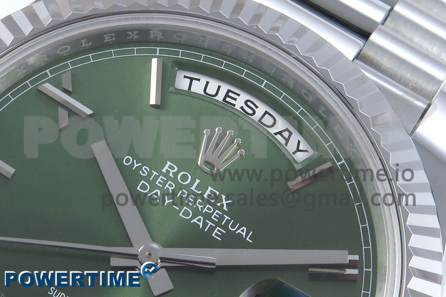 Day Date 40 SS 228239 Noob 1:1 Best Edition Green Roman Dial on President Bracelet A2836 (Gain Weight) - Image 4