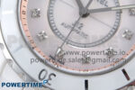 J13 38mm White Ceramic HTF 1:1 Best Edition Pink MOP Dial Diamonds Markers on Bracelet A2892 - Image 5
