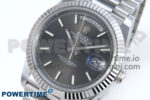 Day Date 40 SS 228239 Noob 1:1 Best Edition Gray Stick Dial on President Bracelet A2836 (Gain Weight) - Image 3
